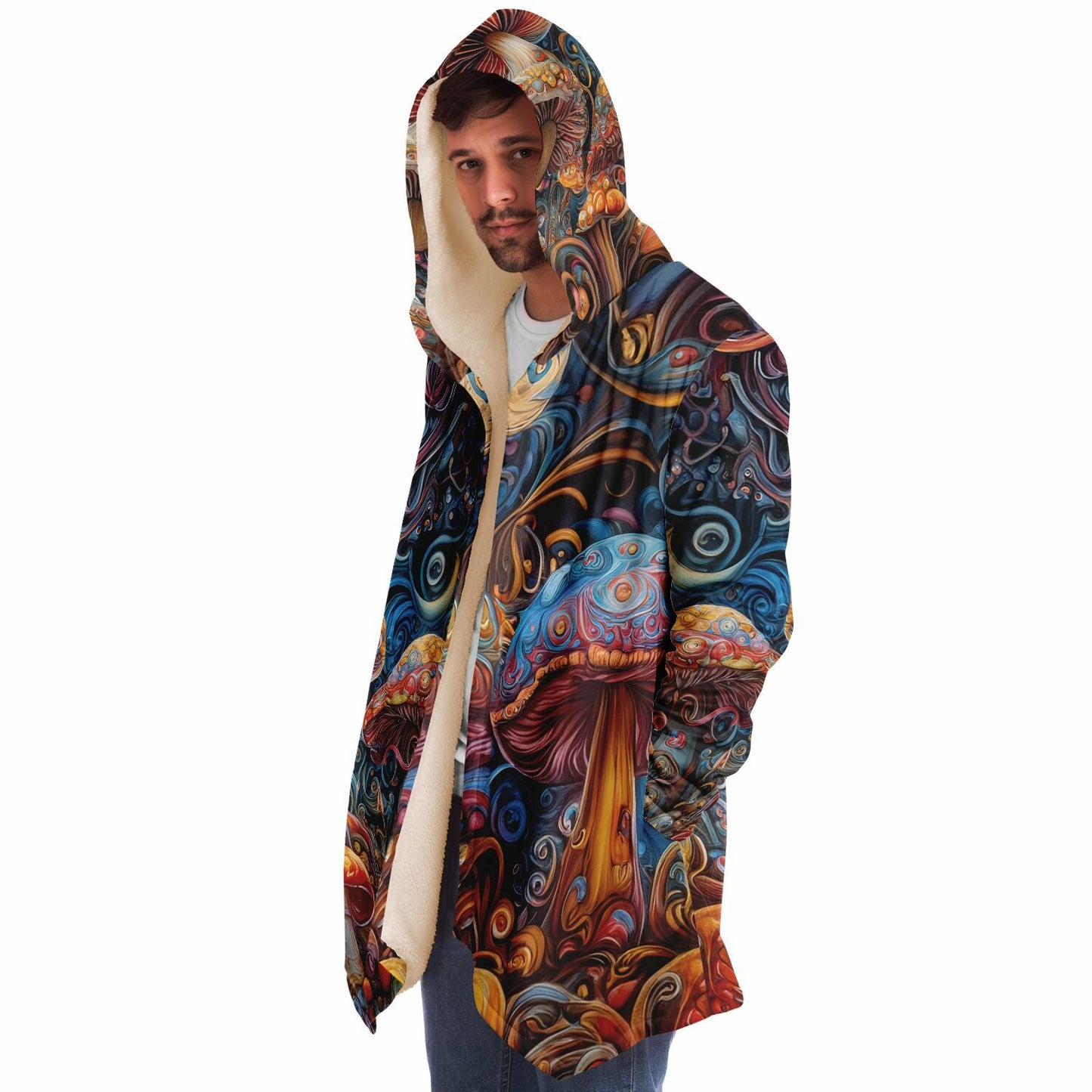 Alice Adventures in Wonderland Cute Absolem Microfleece Cloak copy
