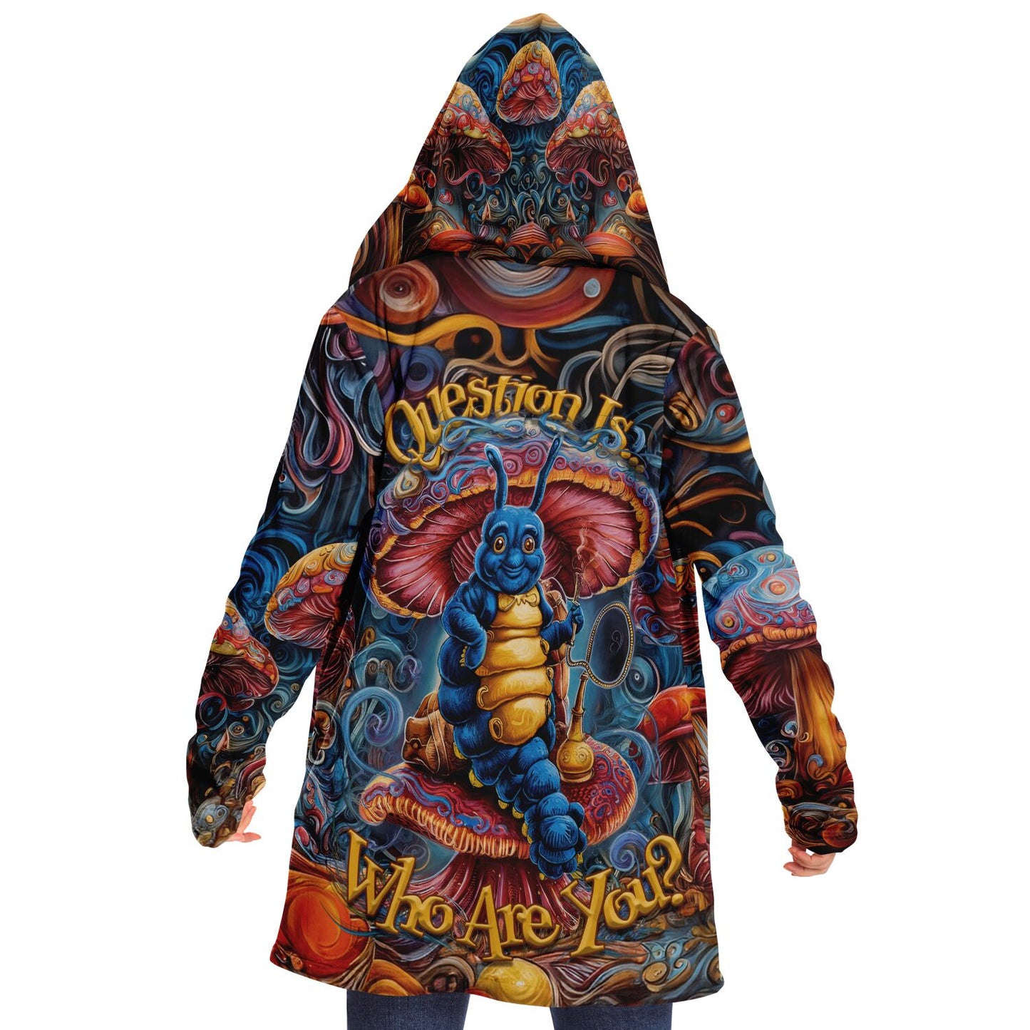 Alice Adventures in Wonderland Cute Absolem Microfleece Cloak copy