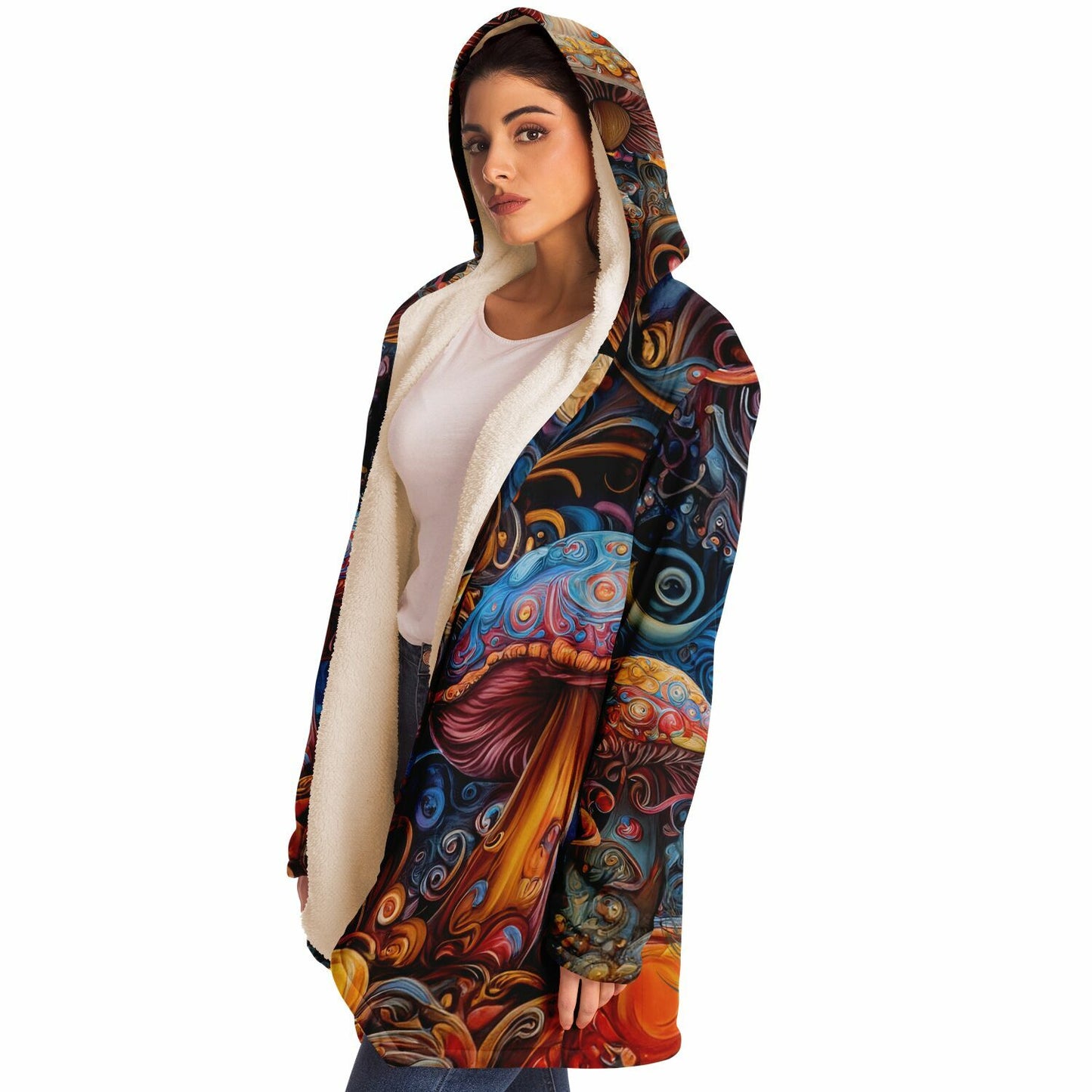 Alice Adventures in Wonderland Cute Absolem Microfleece Cloak copy