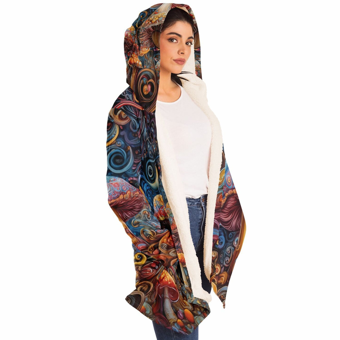 Alice Adventures in Wonderland Cute Absolem Microfleece Cloak copy