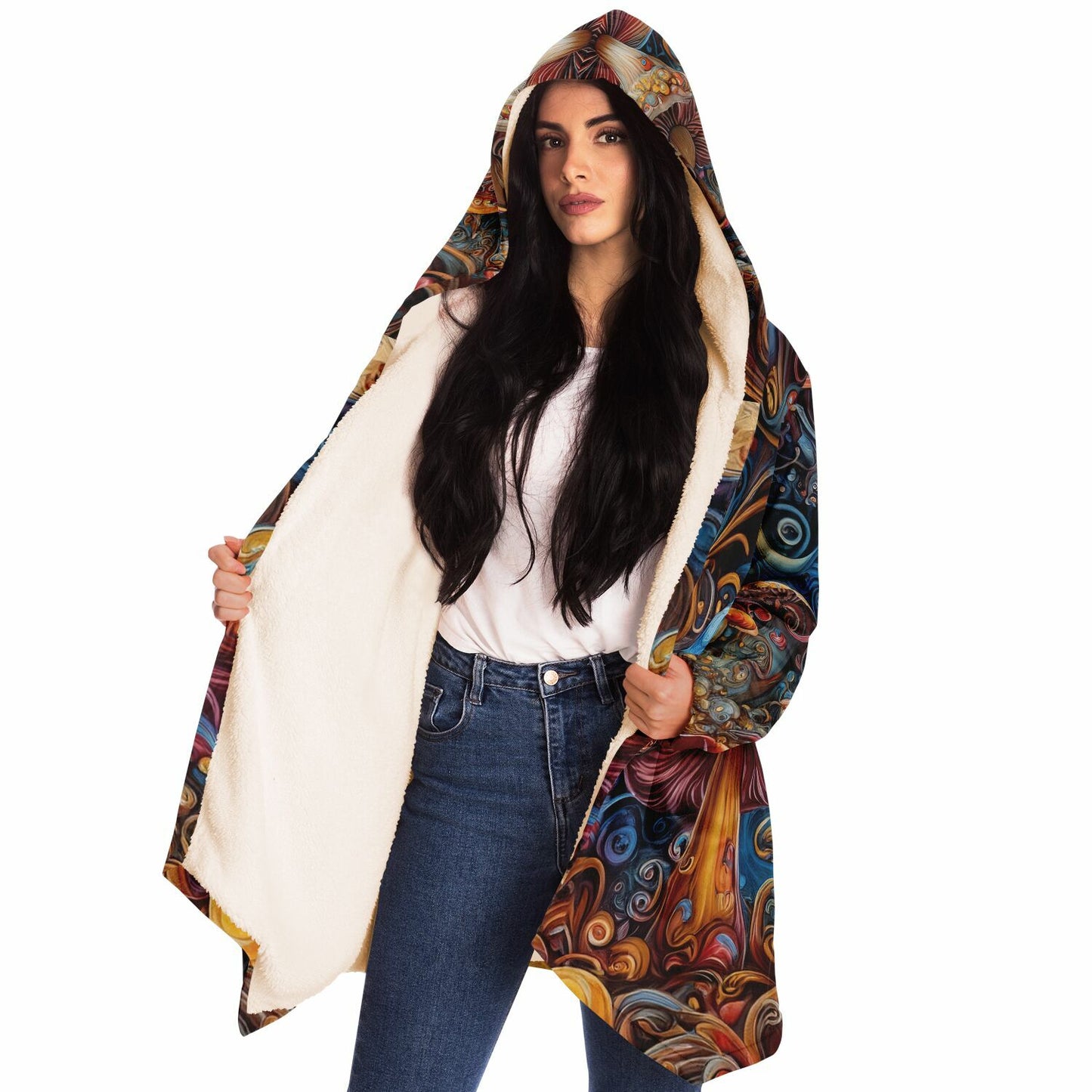 Alice Adventures in Wonderland Cute Absolem Microfleece Cloak copy