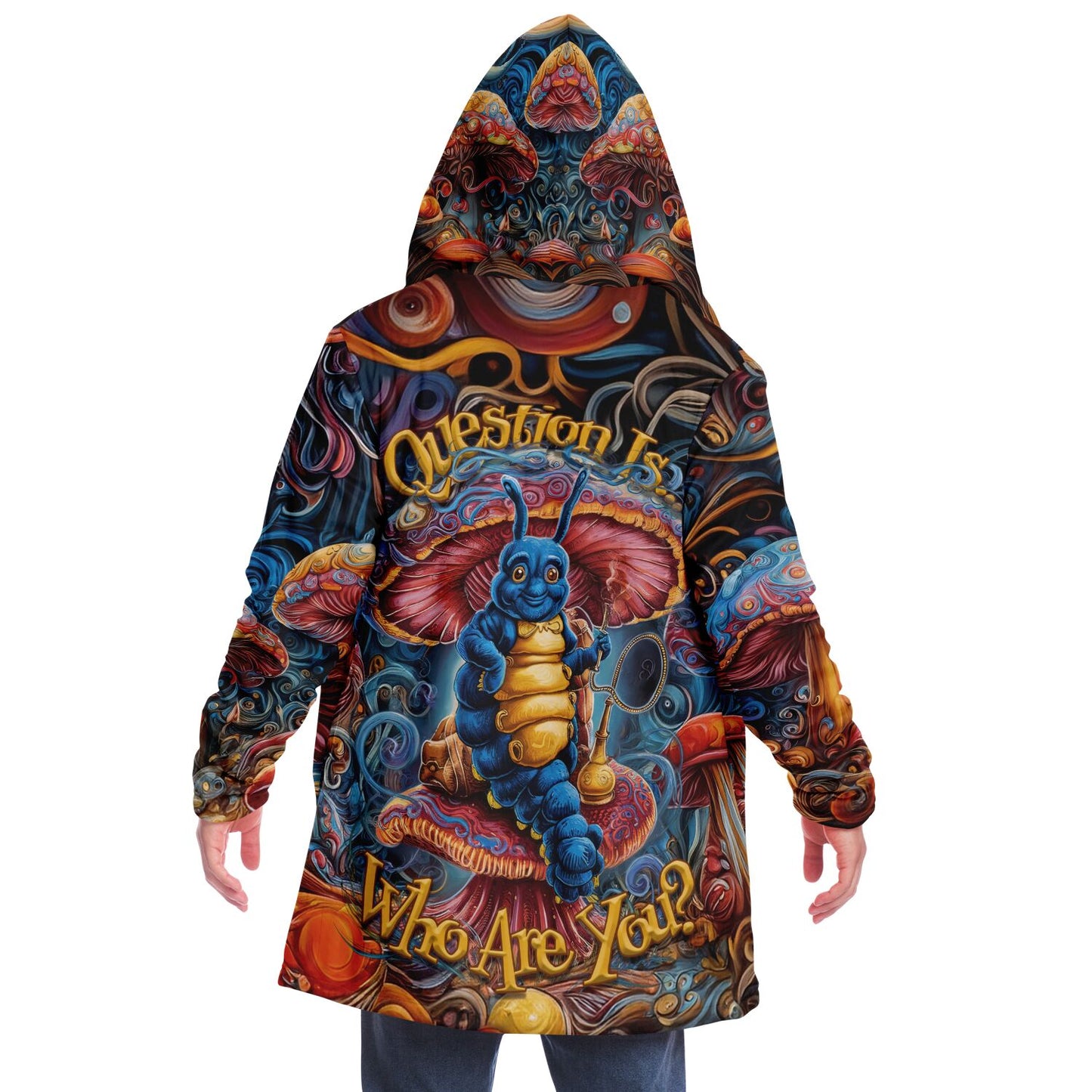 Alice Adventures in Wonderland Cute Absolem Microfleece Cloak copy