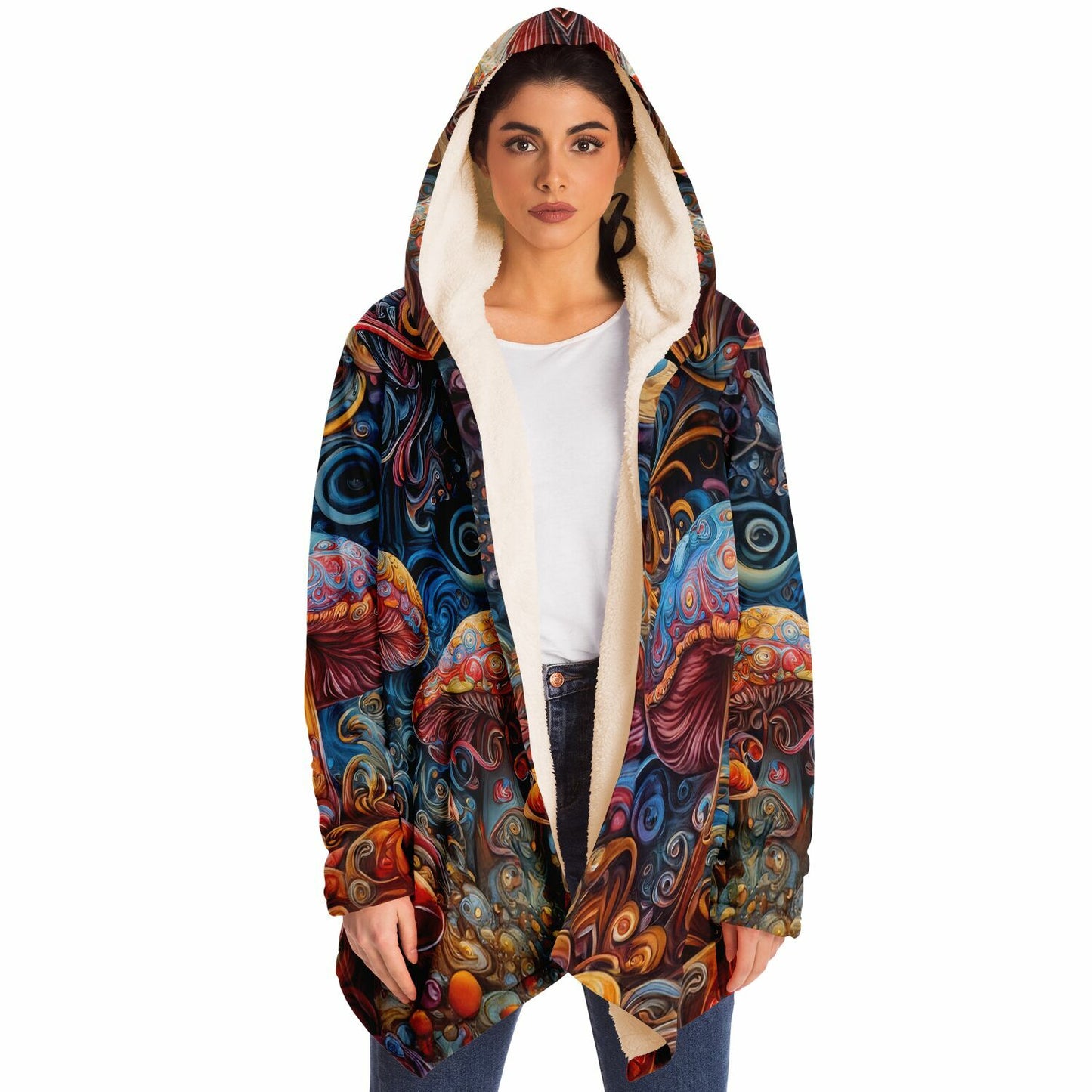 Alice Adventures in Wonderland Cute Absolem Microfleece Cloak copy
