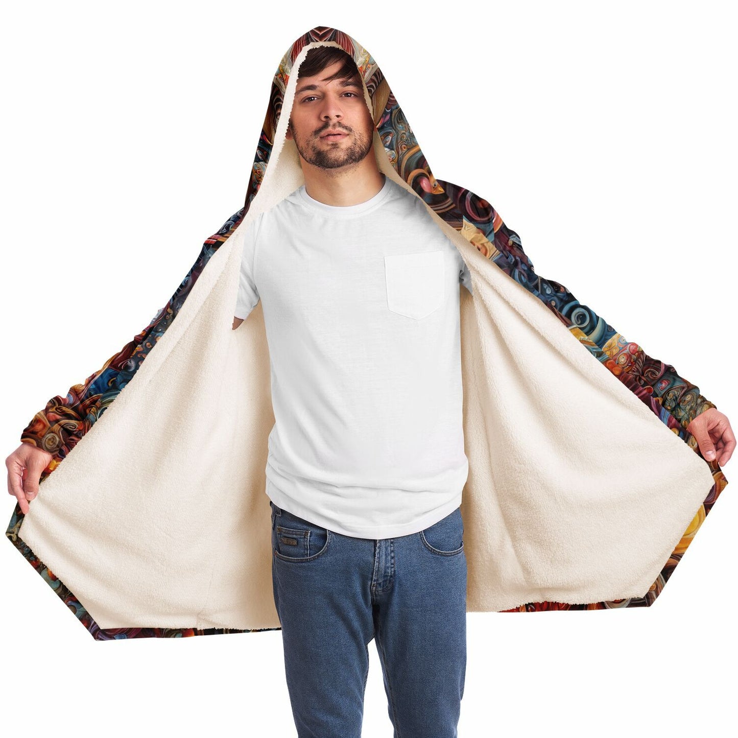 Alice Adventures in Wonderland Cute Absolem Microfleece Cloak copy