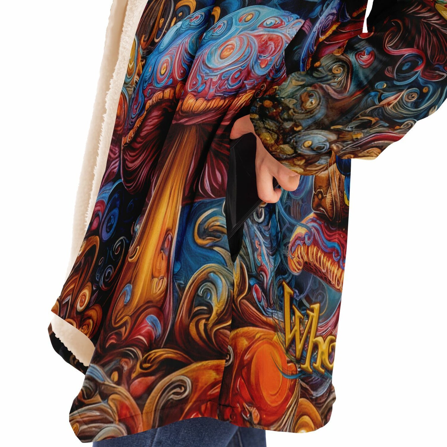 Alice Adventures in Wonderland Cute Absolem Microfleece Cloak copy