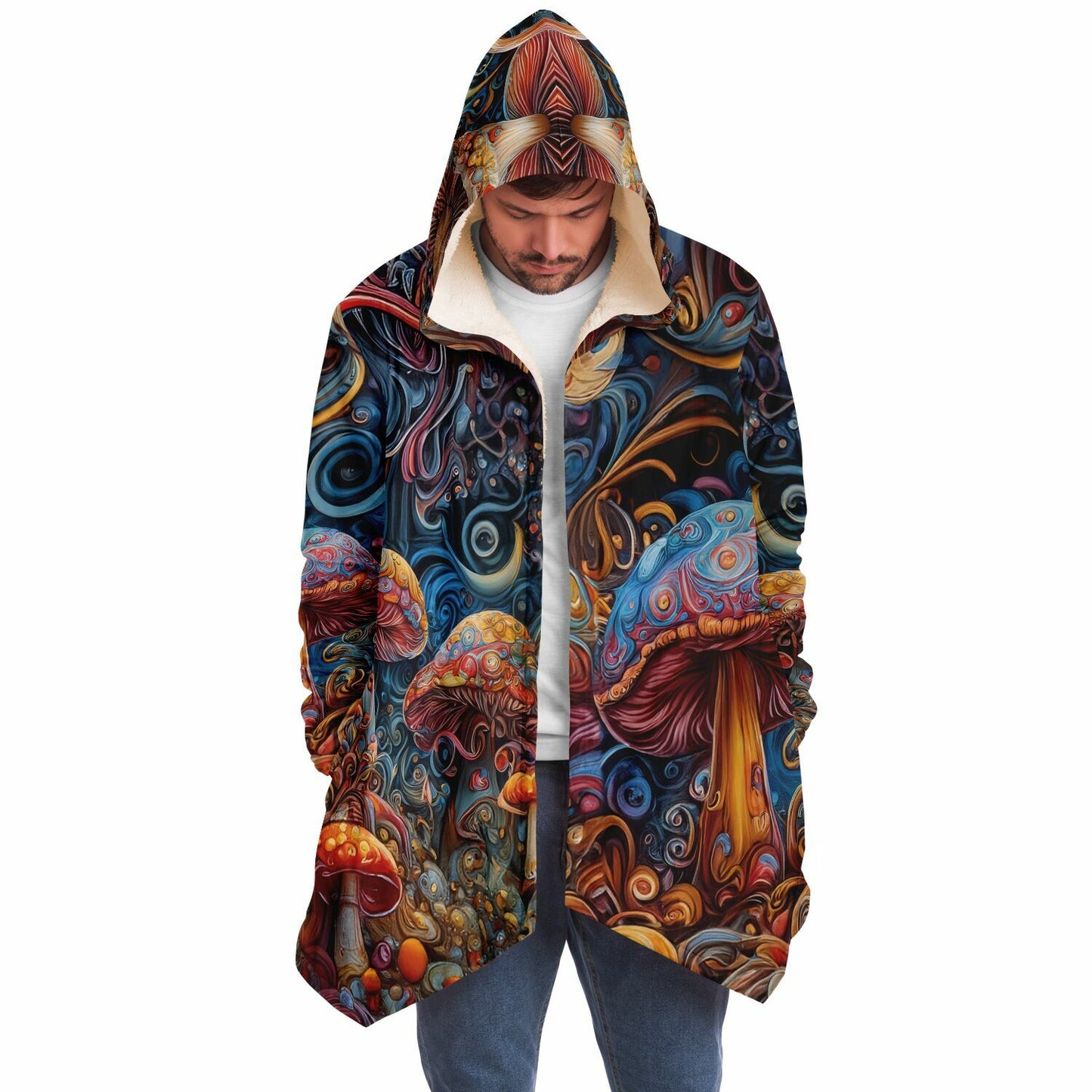 Alice Adventures in Wonderland Cute Absolem Microfleece Cloak copy